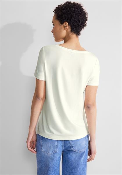 T-Shirt mit Pailletten Print off white