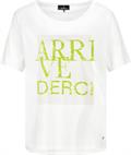 T Shirt mit Pailletten Schrift weiß