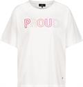 T-Shirt mit Pailletten Stickerei off-white