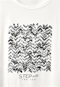 T-Shirt mit Paillettendetail off white