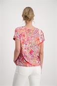 T-Shirt mit Paisleymuster apricot gemustert