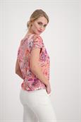 T-Shirt mit Paisleymuster apricot gemustert