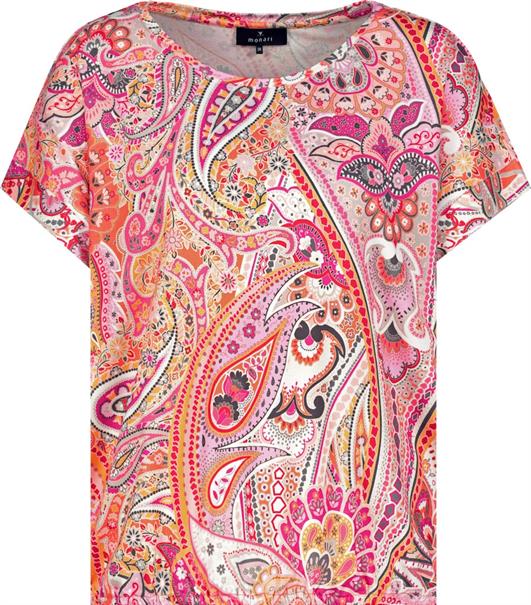T-Shirt mit Paisleymuster apricot gemustert