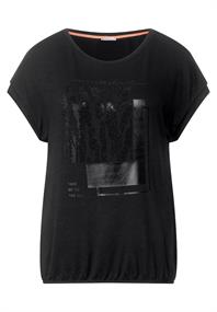 T-Shirt mit Partprint black