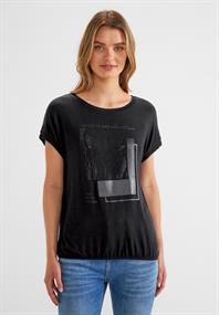 T-Shirt mit Partprint black