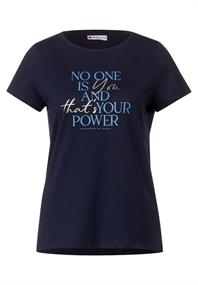 T-Shirt mit Partprint deep blue