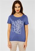 T-Shirt mit Partprint lake blue