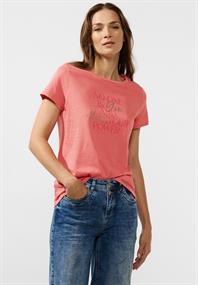 T-Shirt mit Partprint legend rose
