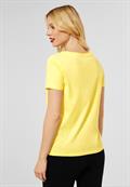 T-Shirt mit Partprint merry yellow