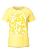 T-Shirt mit Partprint merry yellow
