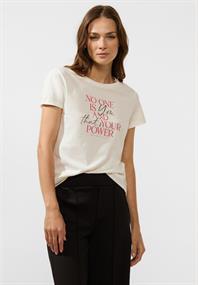 T-Shirt mit Partprint off white