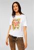 T-Shirt mit Partprint white