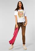T-Shirt mit Partprint white