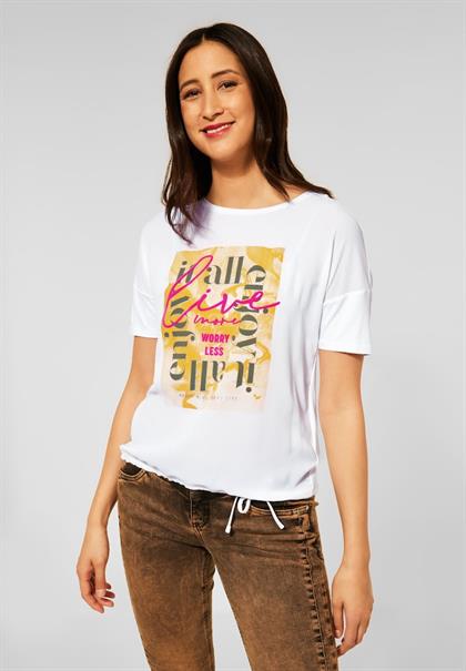 T-Shirt mit Partprint white