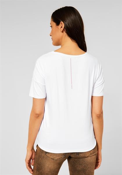 T-Shirt mit Partprint white