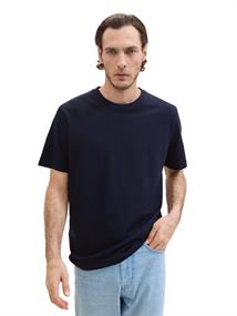 T-Shirt mit Piqué Struktur sky captain blue