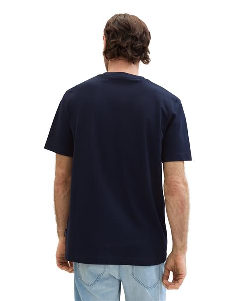 T-Shirt mit Piqué Struktur sky captain blue
