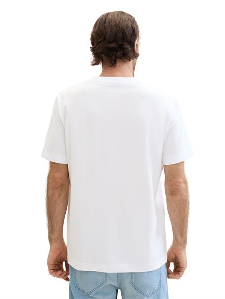 T-Shirt mit Piqué Struktur white