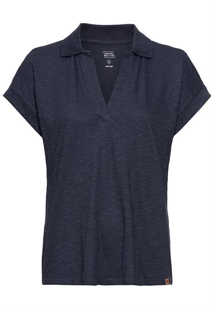 T-Shirt mit Polokragen aus Organic Cotton blue