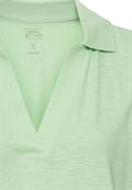 T-Shirt mit Polokragen aus Organic Cotton pistaccio