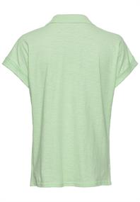 T-Shirt mit Polokragen aus Organic Cotton pistaccio