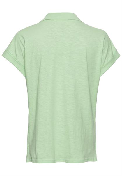 T-Shirt mit Polokragen aus Organic Cotton pistaccio
