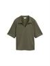 T-Shirt mit Polokragen deep forest green
