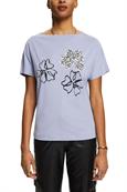 T-Shirt mit Print auf der Vorderseite light blue lavender