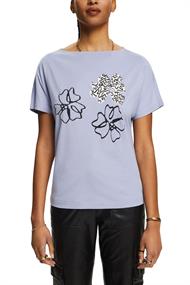 T-Shirt mit Print auf der Vorderseite light blue lavender