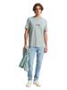 T-Shirt mit Print aus Baumwolle light ice blue