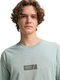 T-Shirt mit Print aus Baumwolle light ice blue