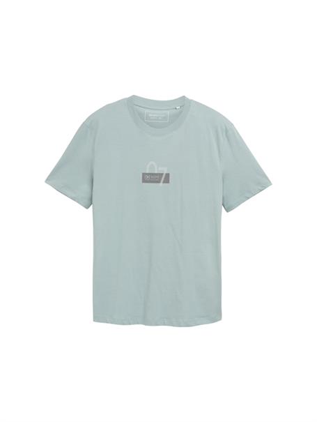 T-Shirt mit Print aus Baumwolle light ice blue