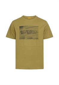 T-Shirt mit Print aus nachhaltigem Organic Cotton mosstone