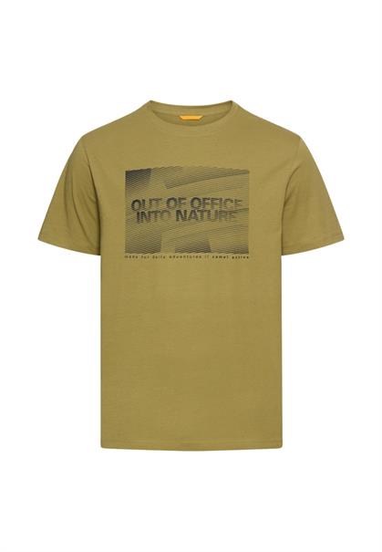 T-Shirt mit Print aus nachhaltigem Organic Cotton mosstone