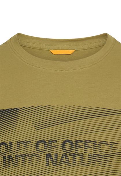 T-Shirt mit Print aus nachhaltigem Organic Cotton mosstone