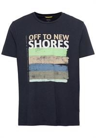 T-Shirt mit Print aus nachhaltigem Organic Cotton night blue1