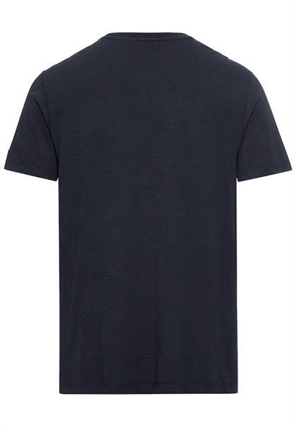 T-Shirt mit Print aus nachhaltigem Organic Cotton night blue1