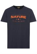 T-Shirt mit Print aus nachhaltigem Organic Cotton night blue2