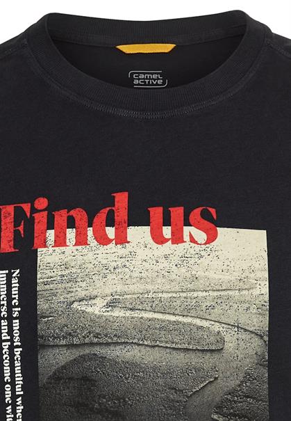 T-Shirt mit Print aus Organic Cotton dark navy