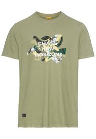 T-Shirt mit Print aus Organic Cotton dusty khaki