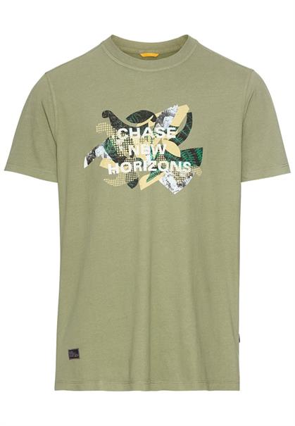 T-Shirt mit Print aus Organic Cotton dusty khaki