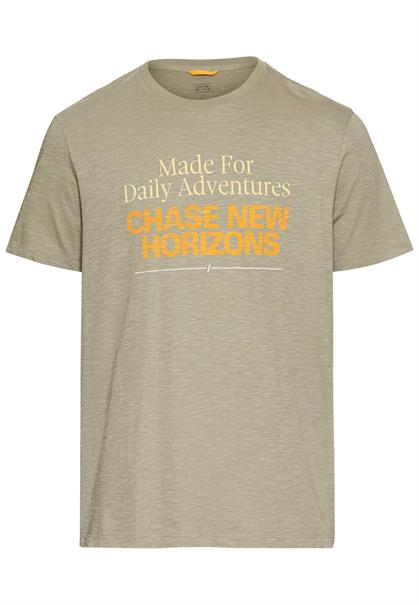 T-Shirt mit Print aus Organic Cotton khaki