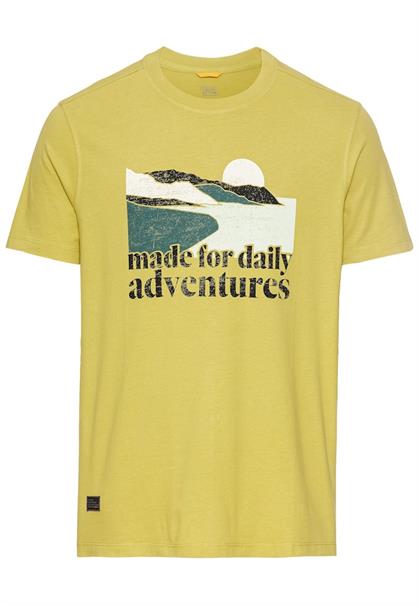 T-Shirt mit Print aus Organic Cotton moss