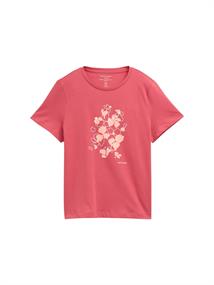 T-Shirt mit Print berry red