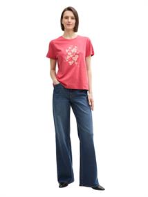 T-Shirt mit Print berry red