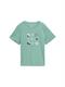 T-Shirt mit Print bleeched green