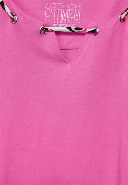T-Shirt mit Print Detail bloomy pink
