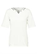 T-Shirt mit Print Detail vanilla white