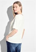 T-Shirt mit Print Detail vanilla white