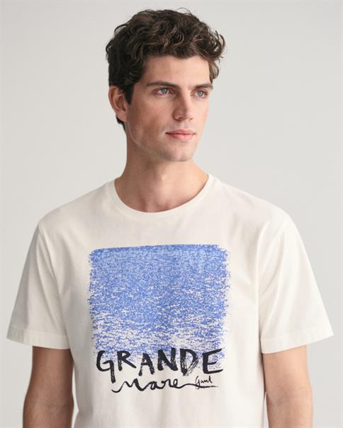 T-Shirt mit Print eggshell